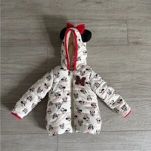 Minnie Mouse Disney Shearling Puffer Jacket Coat 4T